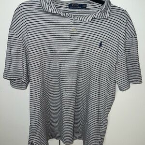 Polo by Ralph Lauren Black and White Striped Polo Shirt